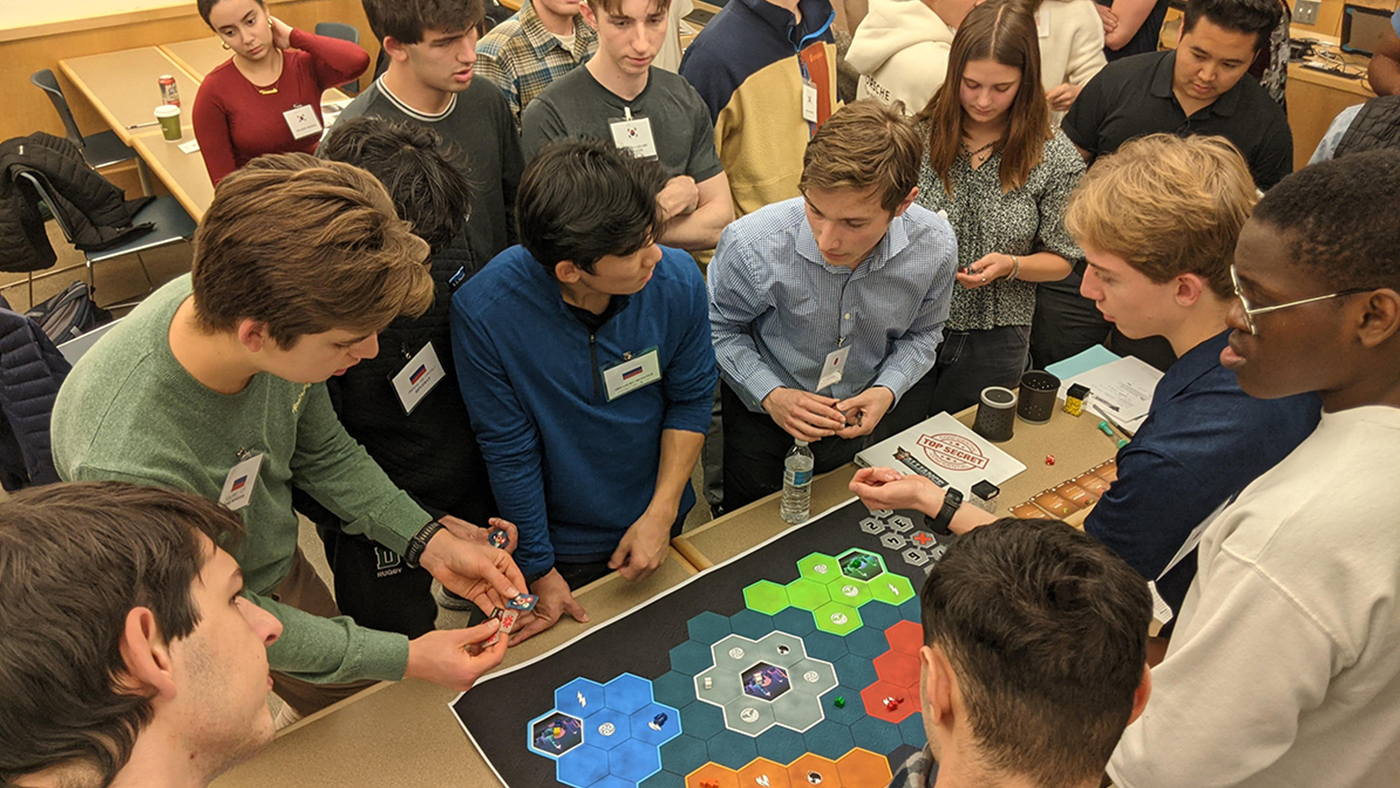 Incoming freshman of Dartmouth college playing ALLIANCE. Hosted by official state wargamer, Pete Pellegrino, from the Naval War College.