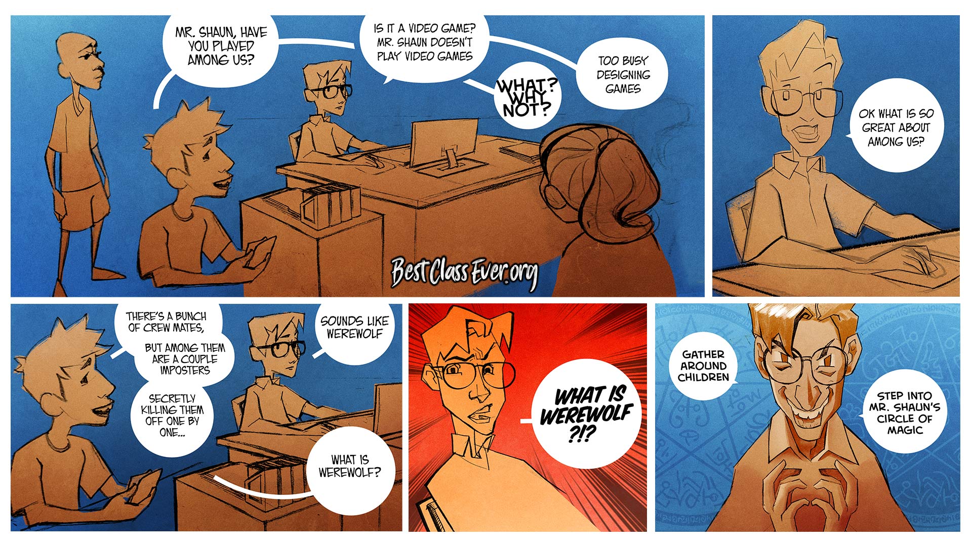 Werewolf Social Deduction Game Based Learning Comic
