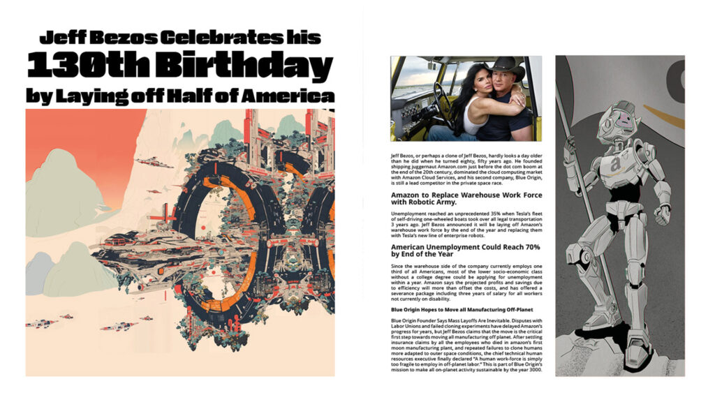 MEGA-ZINE Newspaper from the future available today!